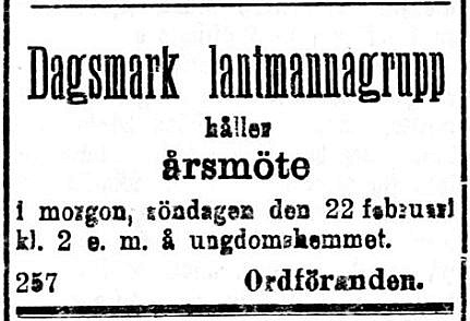 19200221 Lantmannagruppen håller årsmöte