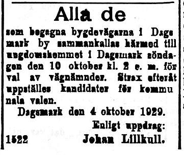 År 1920 övertog staten alla större vägar men kring med mindre vägarna skulle det bildas väglag, som skulle överta ansvaret och skötseln av dessa.