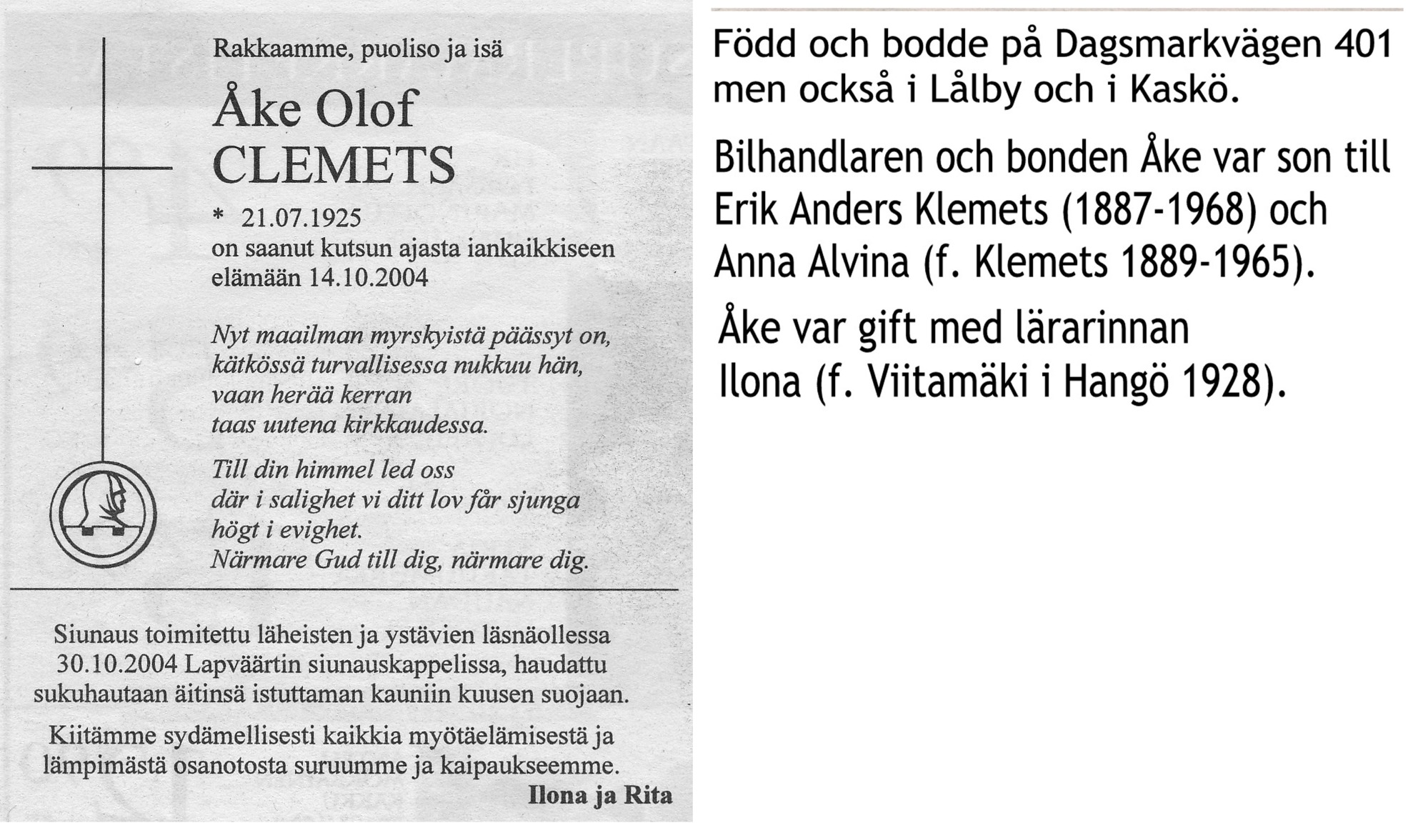Clemets Åke finsk
