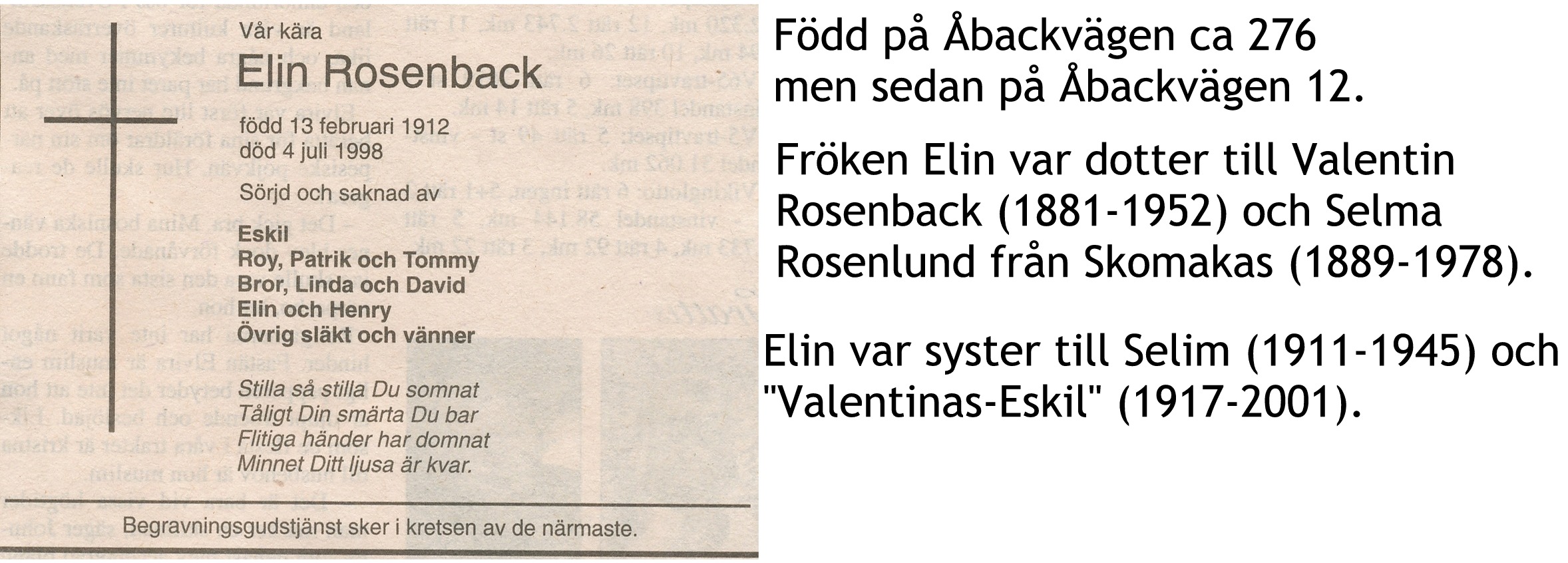 Rosenback Elin Fröken