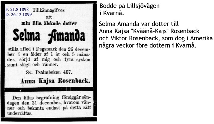 Rosenback Selma Amanda
