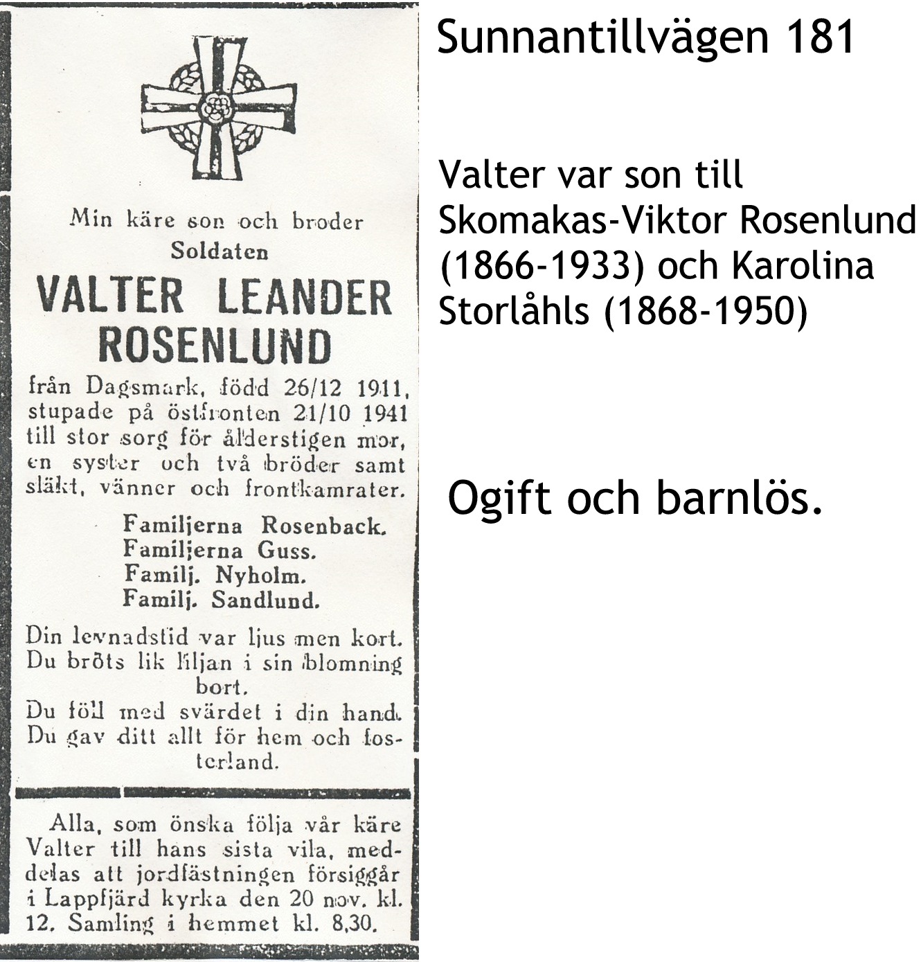 Rosenlund Valter Leander