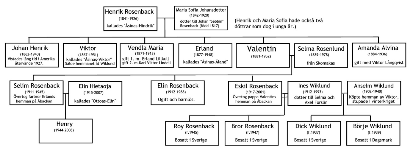 "Åsinas" släktutredning, som börjar med Henrik och Maria Sofia.